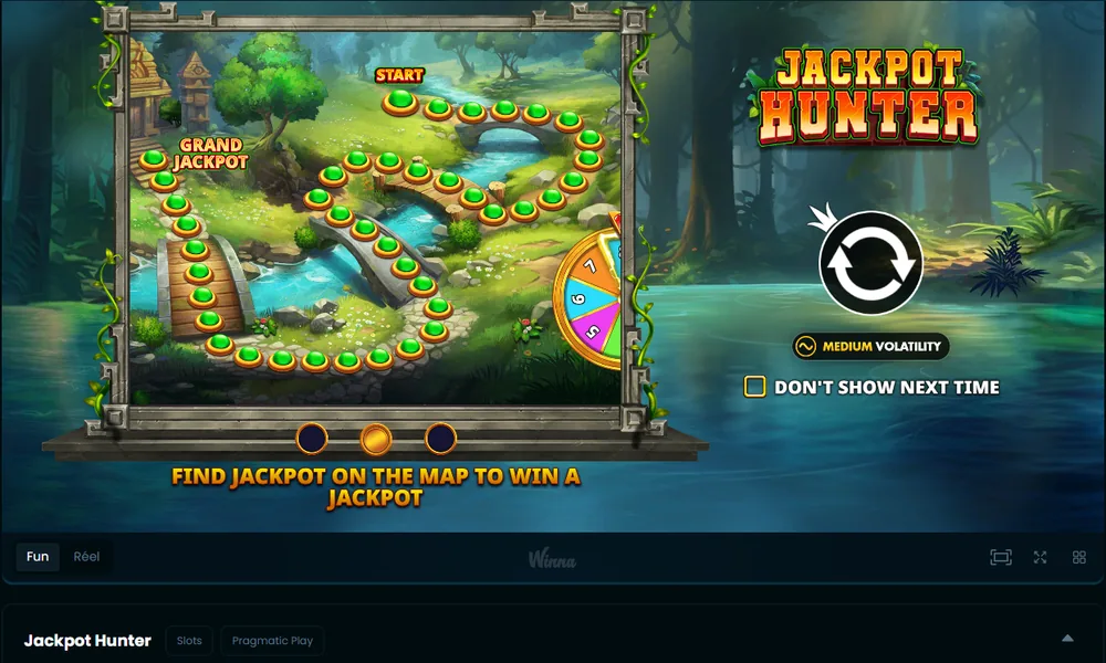 Démo de Jackpot Hunter de Pragmatic Play ouverte sur Winna depuis le Québec